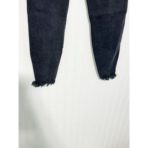 KanCan Women's Juniper Frayed Hem High Rise Ankle Skinny‎ Jeans Black Size 28 - Picture 7 of 13